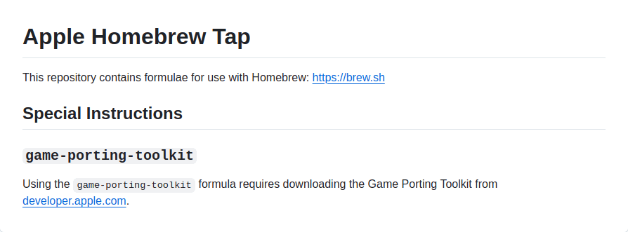 homebrew-apple screenshot