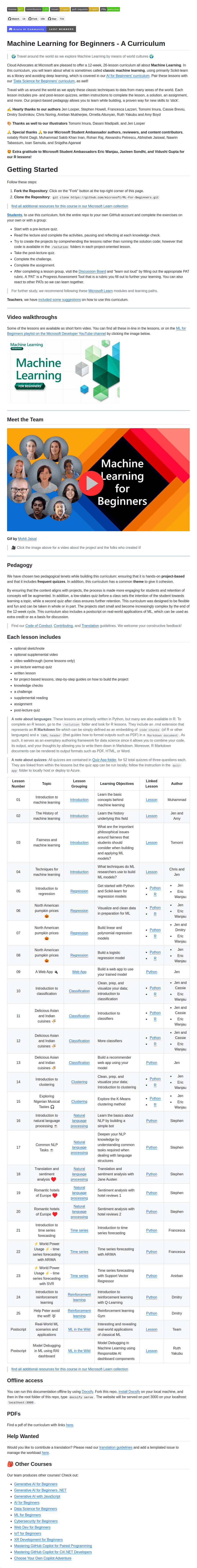 ML-For-Beginners screenshot