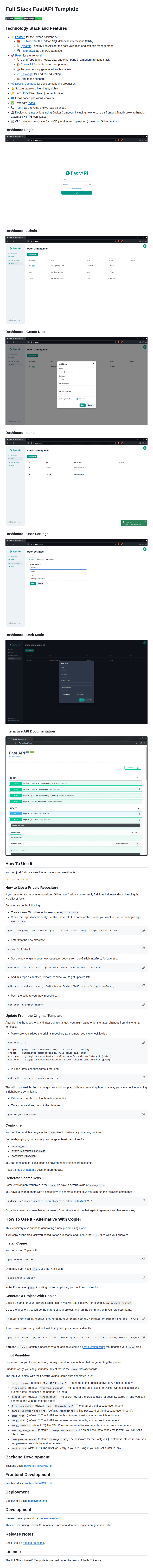 full-stack-fastapi-template screenshot